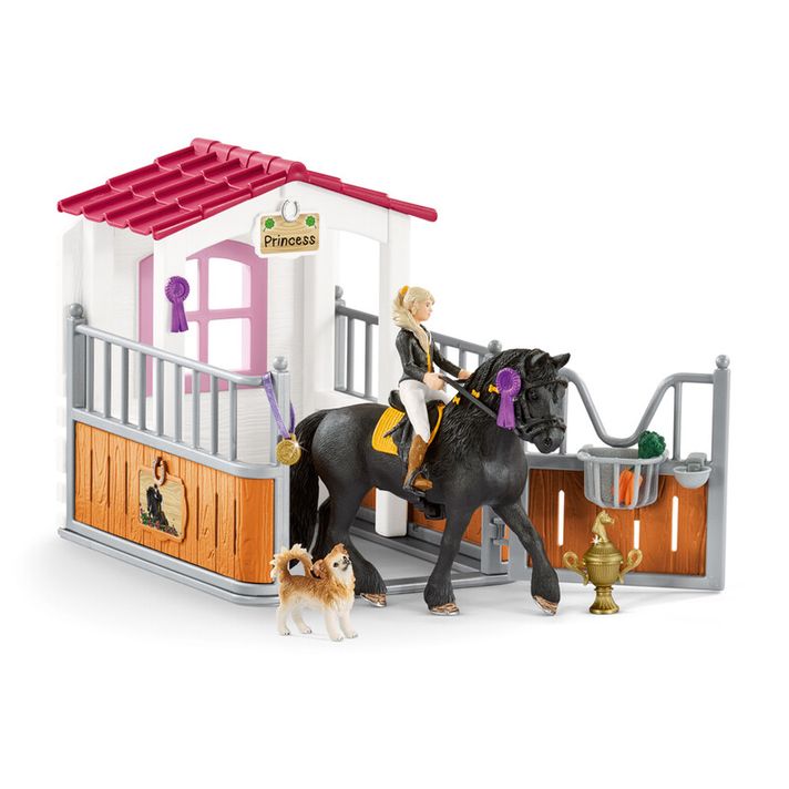 SCHLEICH - Stajňa s koňom klubová, Tori + Princess