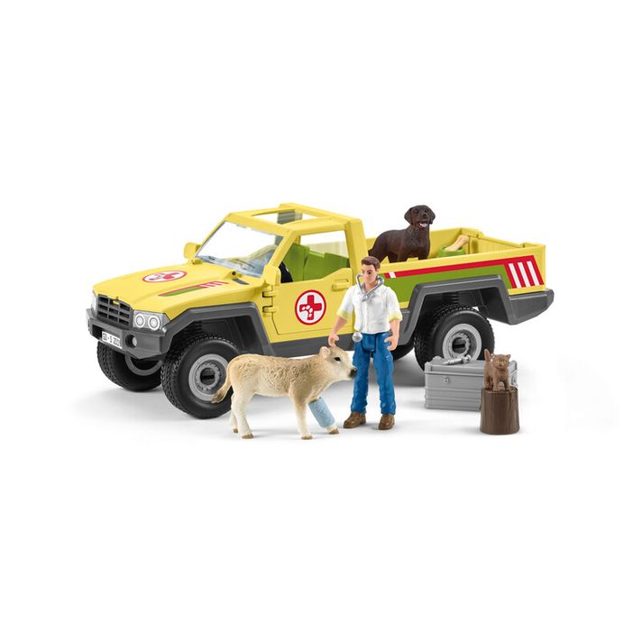 SCHLEICH - Záchranné terénne auto s veterinárom
