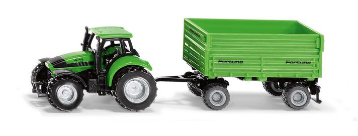 SIKU - Blister - traktor DEUTZ-FAHR s prívesom Fortuna