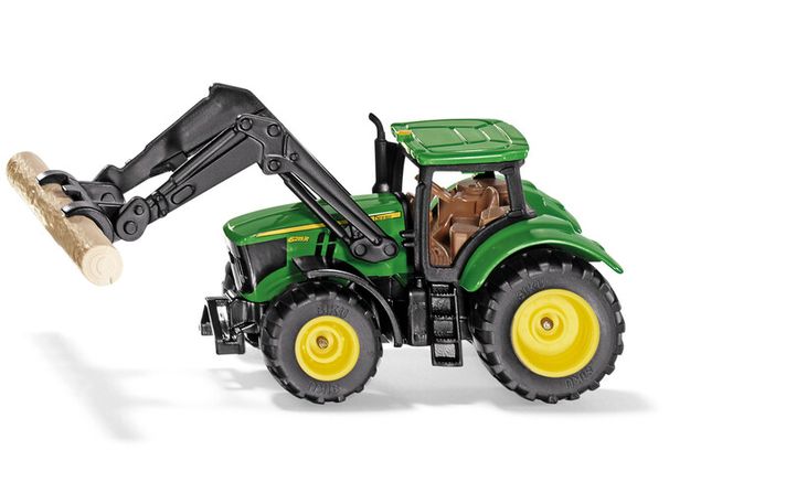 SIKU - Blister - traktor John Deere s uchopovačom klád