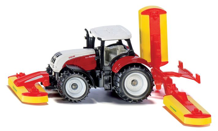 SIKU - Blister - traktor Steyr so sekacími nadstavcami