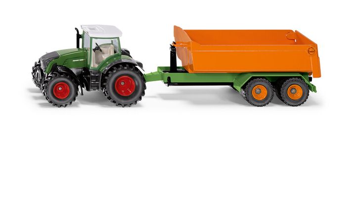 SIKU - Farmer - traktor Fendt s vyklápacím prívesom, 1:50