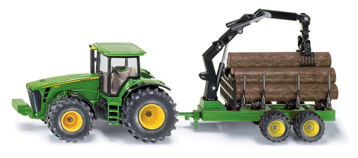 SIKU - Farmer - Traktor John Deere s lesným prívesom 1:50