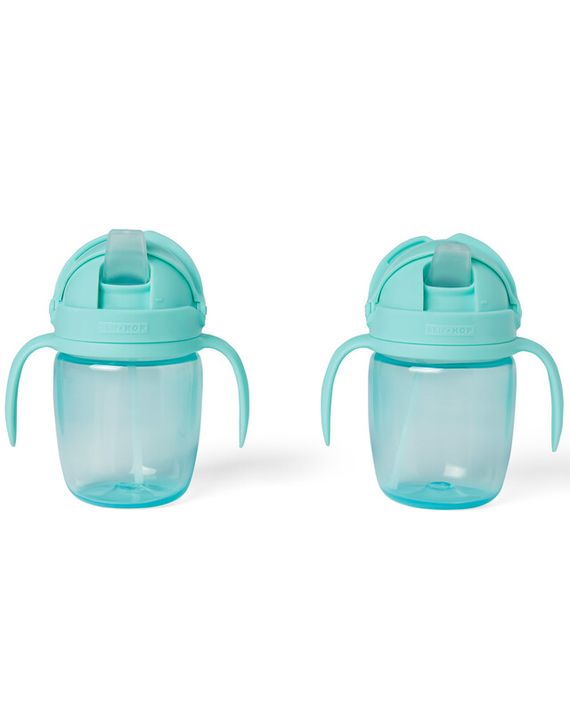 SKIP HOP - SKIP HOP Hrnček rastúci Sip-to-Straw Teal 6 m+