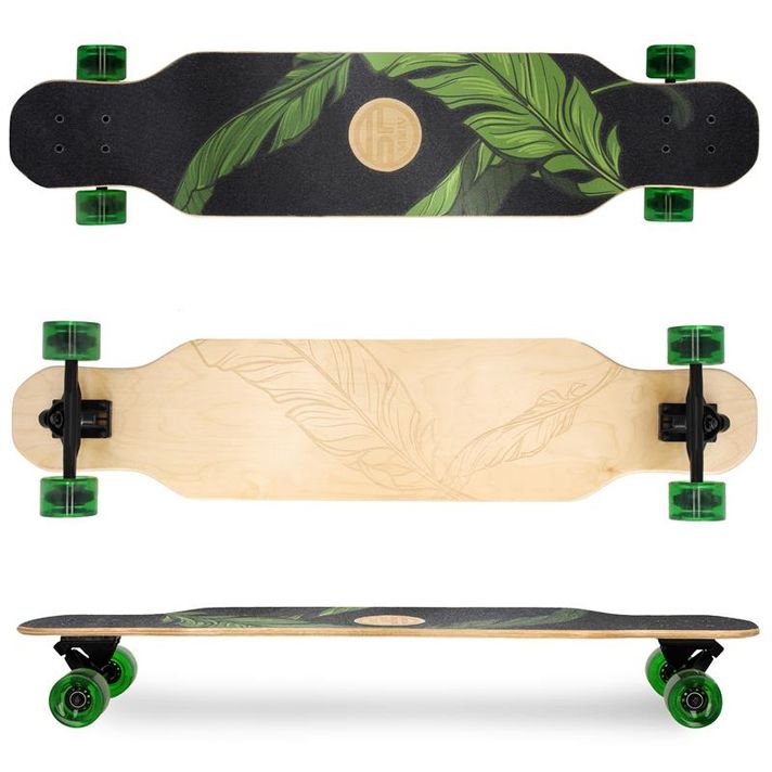 SPOKEY - LONGBAY PRO Longboard 104 x 24 cm ABEC7, zeleno - čierny