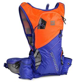 SPOKEY - SPRINTER Cyklistický a bežecký batoh 5 l, oranžovo/modrý, vodeodolný