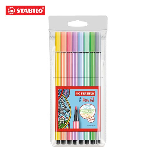 STABILO - Fixy Pen 68 PASTEL, sada 8ks