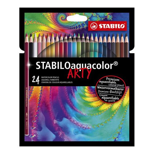 STABILO - Pastelky akvarelové aquacolor ARTY,  24 ks rôznych farieb