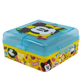 STOR - Delený plastový box na desiatu MICKEY MOUSE, 74393