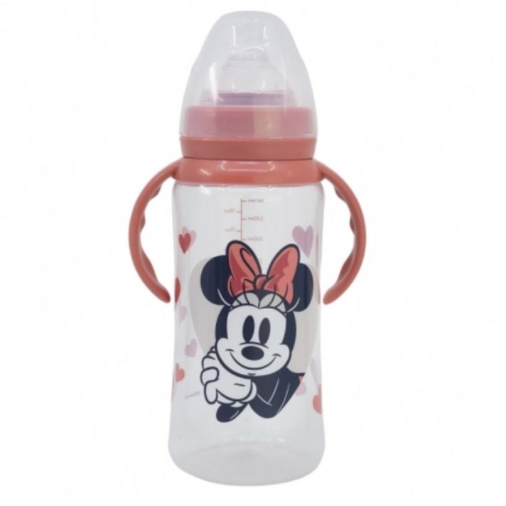 STOR - Dojčenská fľaša s rúčkami Minnie Mouse, 360ml, 10+, 10704