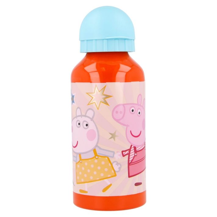 STOR - Hliníková fľaša na pitie PEPPA PIG, 400ml, 41234