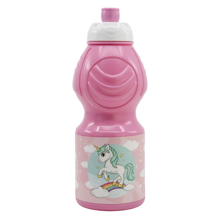 STOR - Plastová fľaša na pitie UNICORN, 400ml, 08040