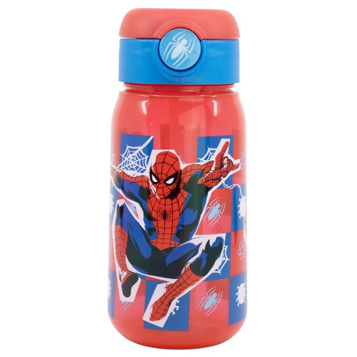 STOR - Plastová fľaša s automatickým otváraním SPIDERMAN, 510ml, 74742