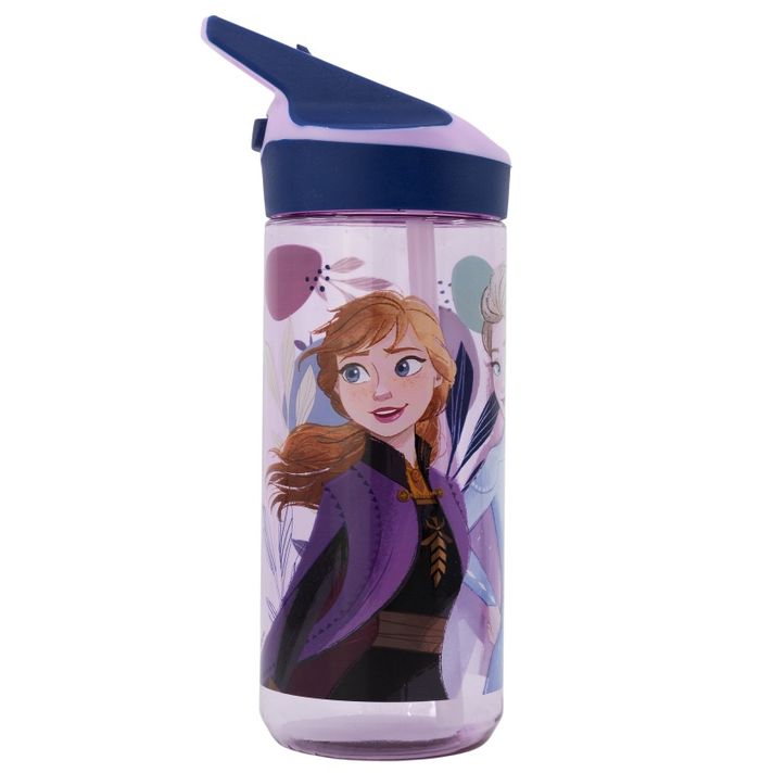 STOR - Plastová fľaša s výsuvnou slamkou DISNEY FROZEN, Tritan 620ml, 74297