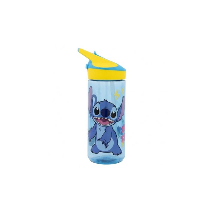 STOR - Plastová fľaša s výsuvnou slamkou Lilo & Stitch, Tritan 620ml, 75097