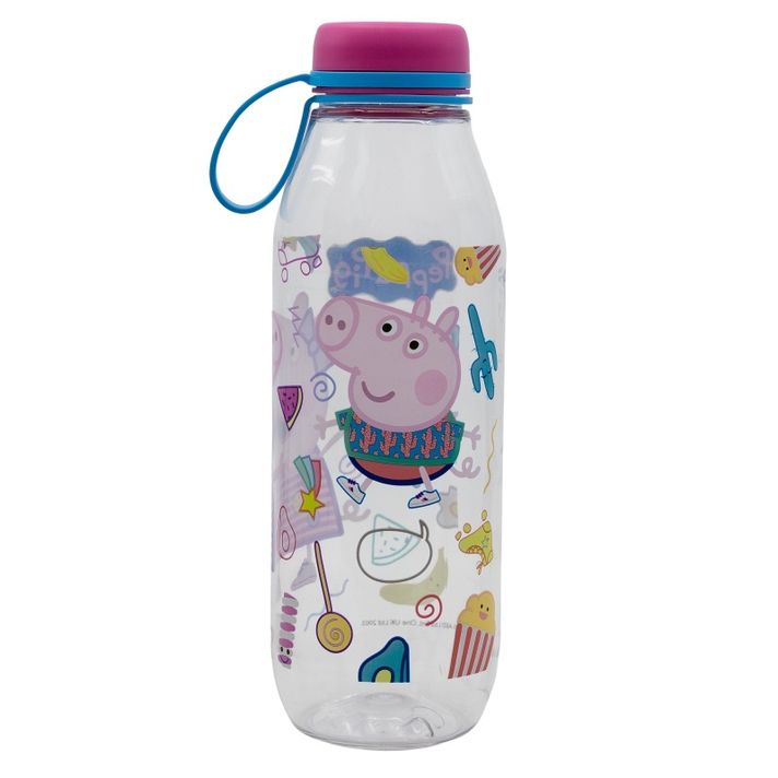 STOR - Plastová fľaša so silikónovým pútkom PEPPA PIG, 650ml, 14838