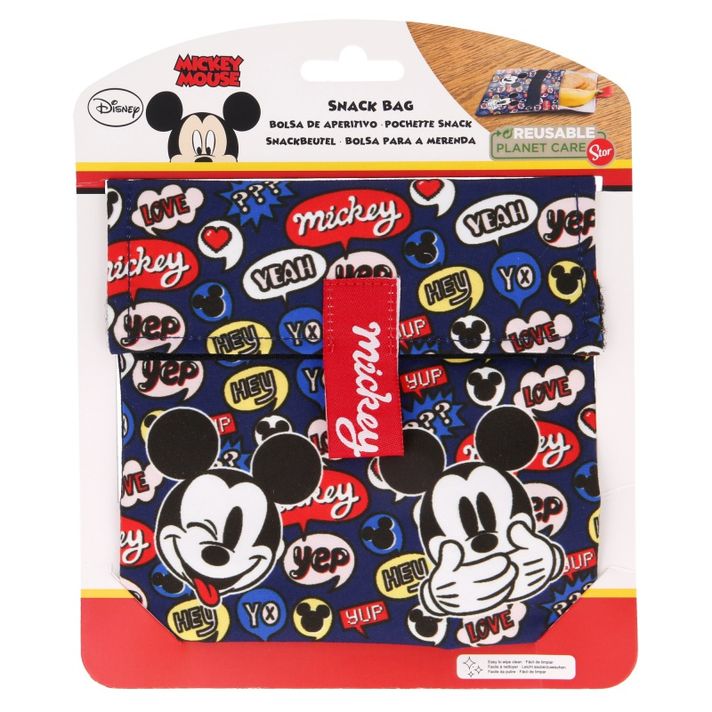 STOR - Textilné desiatové vrecúško MICKEY MOUSE Snack, 41005