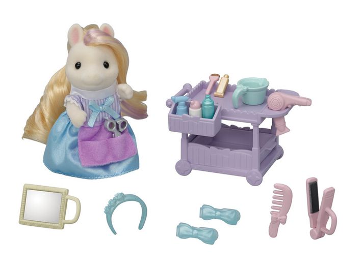 SYLVANIAN FAMILY - Poník s vlasmi v kaderníctve