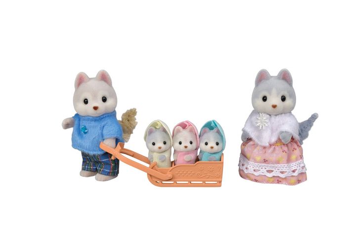 SYLVANIAN FAMILY - Rodina Husky s trojičkami