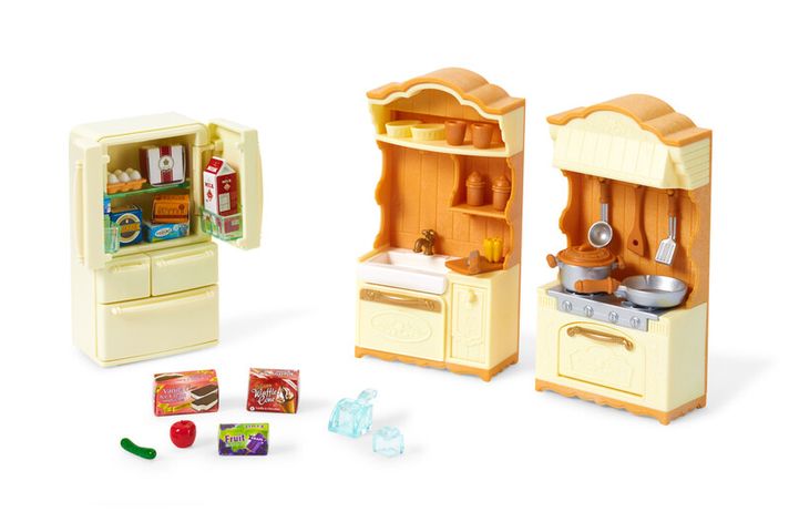 SYLVANIAN FAMILY - set - kuchynská linka s chladničkou