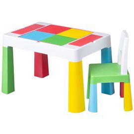 TEGA - Detská sada stolček a stolička Multifun multicolor