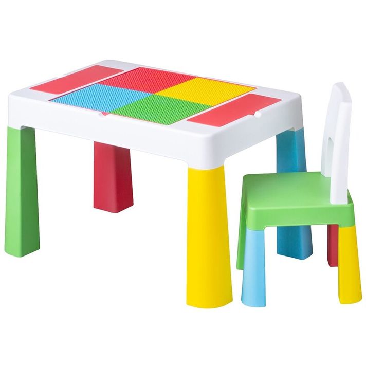 TEGA - Detská sada stolček a stolička Multifun multicolor