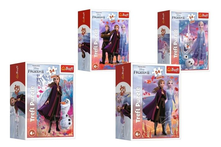 TREFL -  Minipuzzle 54 dielikov Ľadové kráľovstvo II / Frozen II 4 druhy