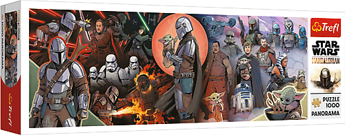 TREFL - Panoramatické puzzle 1000 - Dobrodružstvá Mandalorian / Lucasfilm Star Wars The Mand