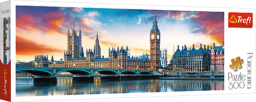 TREFL - Panoramatické puzzle 500  - Big Ben a Westminsterský palác, Londýn