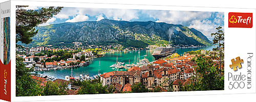 TREFL - Panoramatické puzzle 500  -  Kotor, Čierna Hora