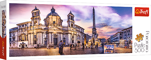 TREFL - Panoramatické puzzle 500  -  Piazza Navona, Rím