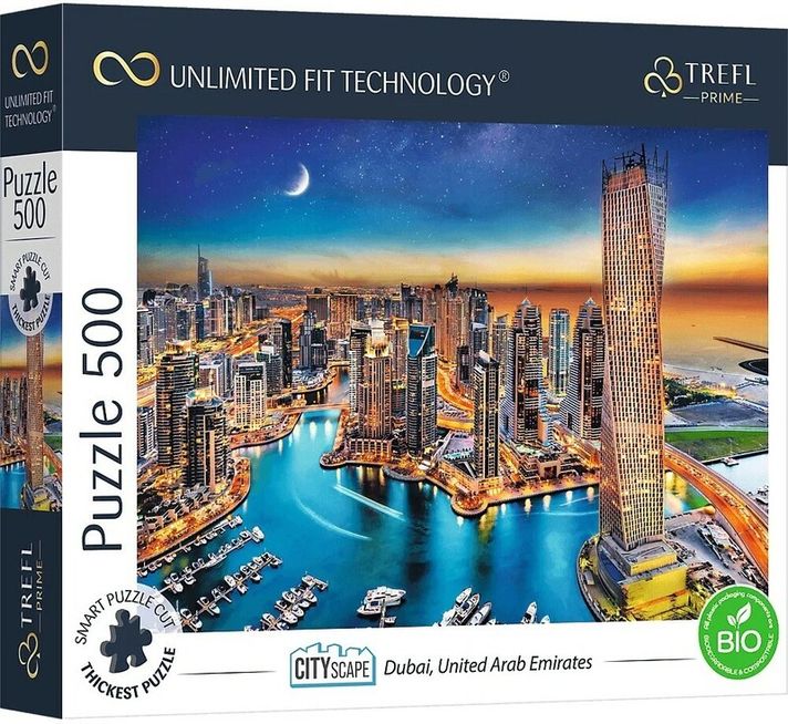 TREFL - Prime puzzle 500 UFT - Panoráma mesta: Dubaj, Spojené Arabské Emiráty