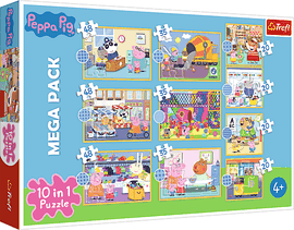 TREFL - Puzzle 10 v 1 - Zoznámte sa s prasiatkom Peppa / Peppa Pig