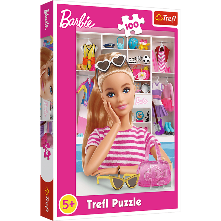 TREFL -  Puzzle 100 dielikov - Zoznámte sa s Barbie / Mattel, Barbie