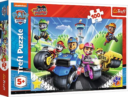 TREFL - Puzzle 100 - Labková patrola na motorkách / Viacom PAW Patrol