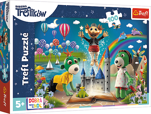 TREFL - Puzzle 100 - Rozprávkový večer s Treflíkmi / Dobrú noc, Treflíci