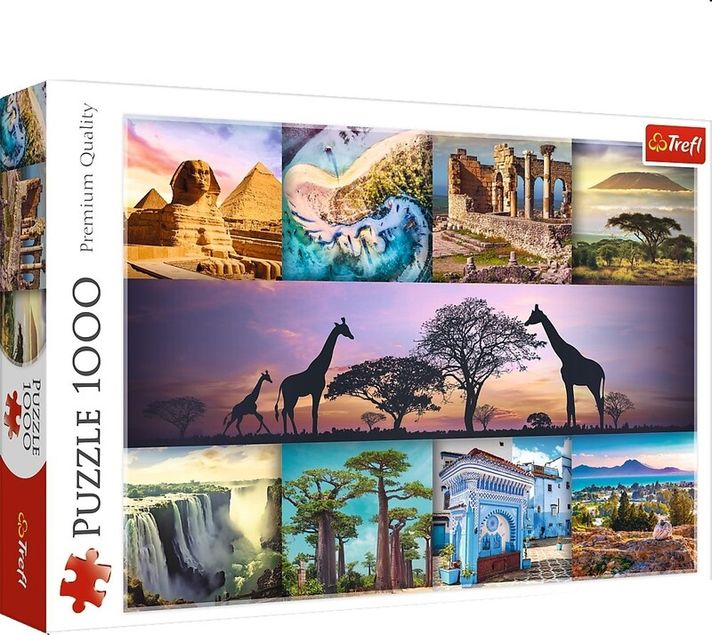 TREFL - Puzzle 1000 - Koláž - Afrika