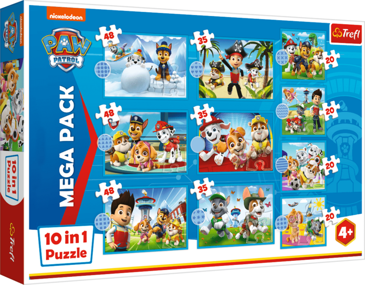 TREFL - Puzzle 10v1 - Spoľahlivý tím PAW Patrol