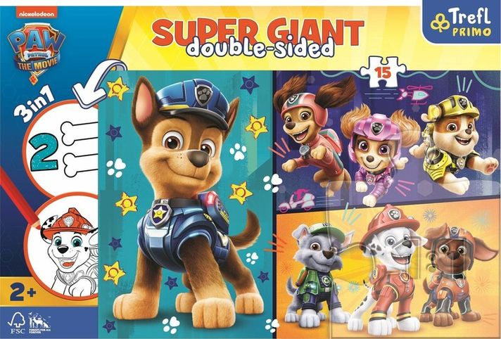 TREFL - Puzzle 15 GIANT- Paw Patrol : THE MOVIE