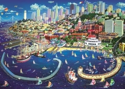 TREFL - puzzle 2000 San Francisko pobrežie