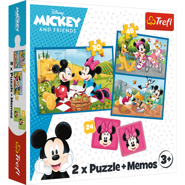 TREFL - Puzzle 2v1 + pexeso - Zoznámte sa s Disney hrdinami / Disney Multiproperty