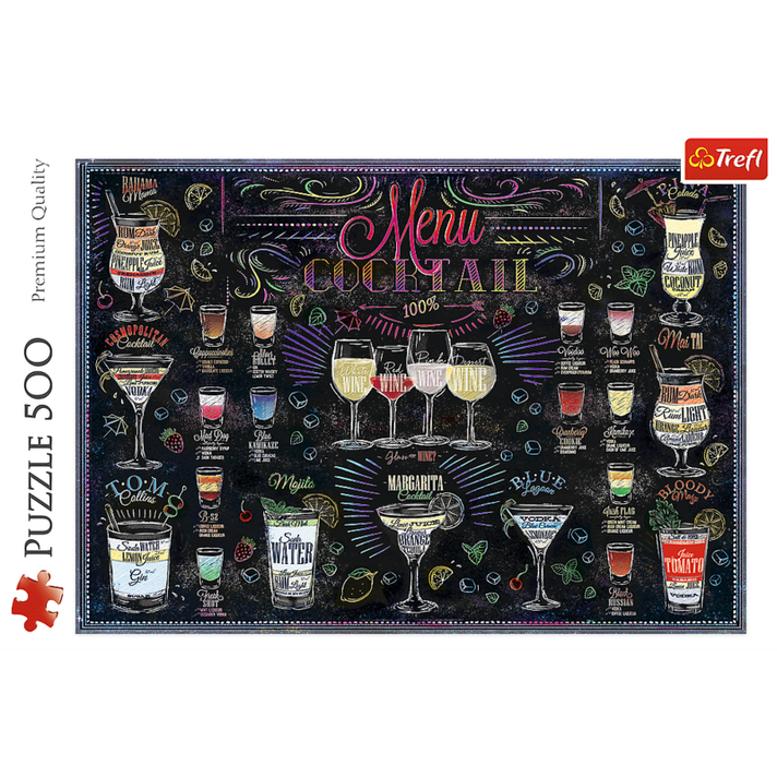 TREFL -  Puzzle 500 - Cocktail Menu