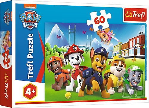 TREFL - Puzzle 60 - Labková patrola v tráve / Viacom PAW Patrol