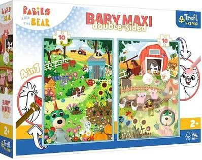 TREFL - Puzzle Baby MAXI 2x10 - Deti a Medveď