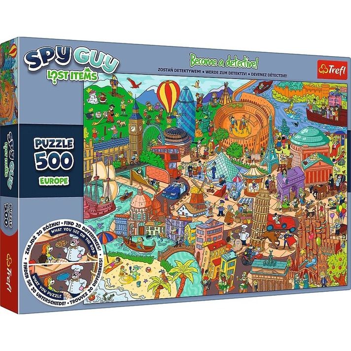 TREFL - Puzzle Kolekcia Spy Guy Lost: Európa 500 dielikov