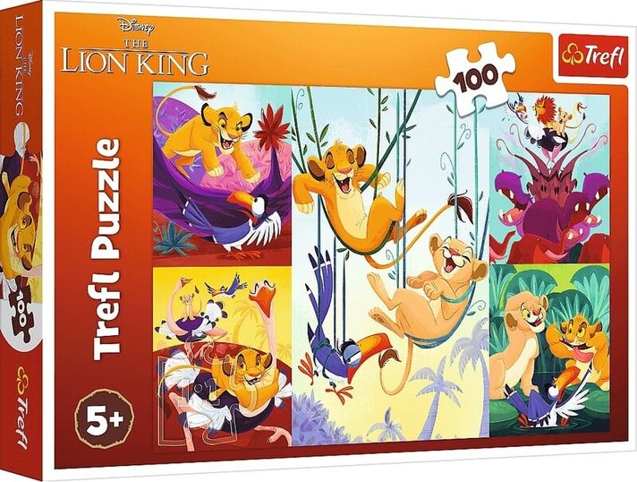 TREFL - Puzzle Odvážny Leví kráľ 100 dielikov