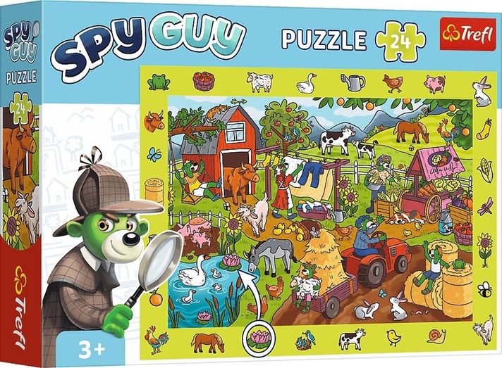 TREFL - Puzzle s hladaním obrázkov 24 dielikov - Farma špióna