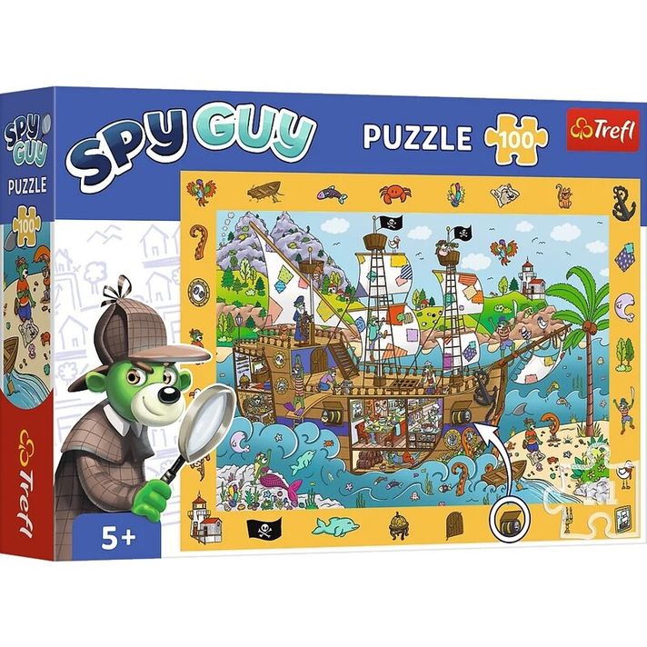 TREFL - Puzzle s hľadaním obrázkov Spy Guy: Pirátska loď 100 dielikov