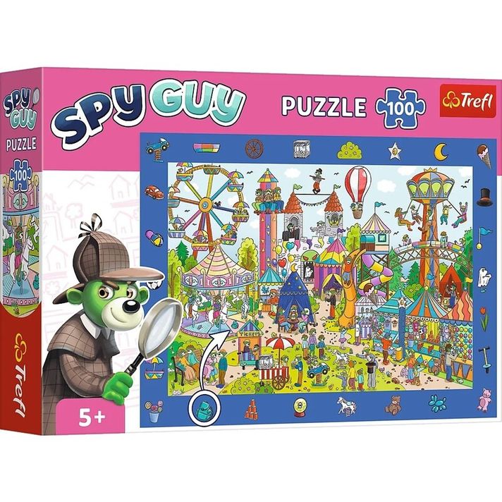 TREFL - Puzzle s hľadaním obrázkov Spy Guy: Zábavný park 100 dielikov