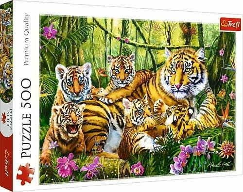 TREFL - puzzle Tigria rodinka 500